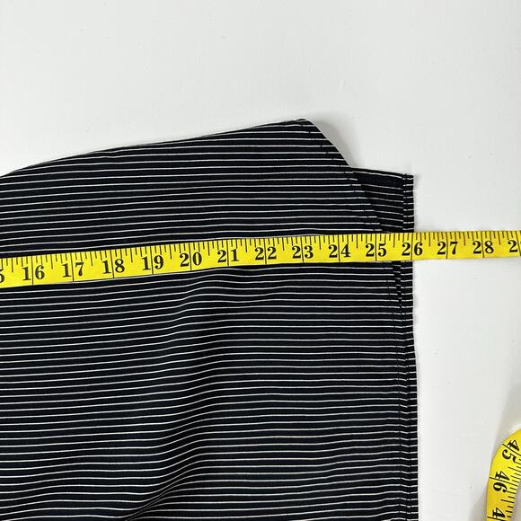 MM Lafleur Top Blouse Womens Large Blue Rampling Top Thin Stripe - Picture 11 of 12